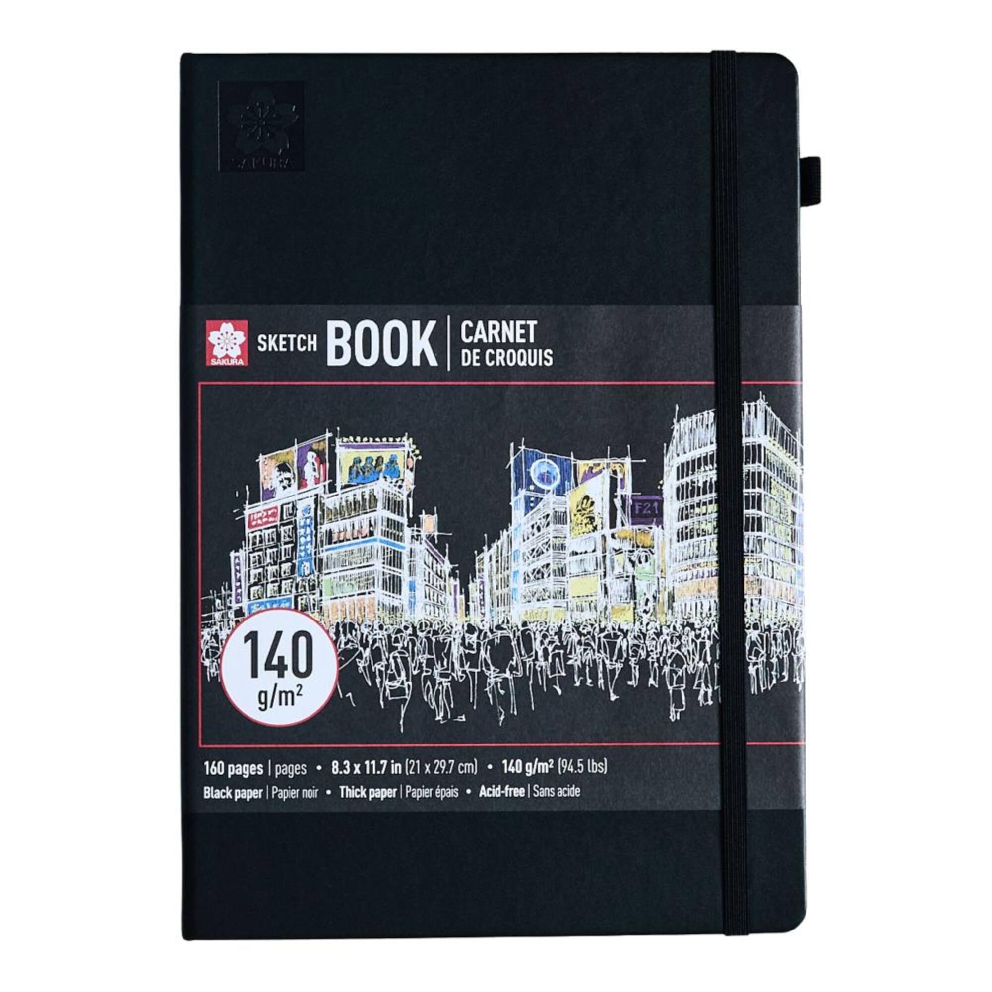 Sakura® 8.25" x 11.75" Black Paper Sketchbook